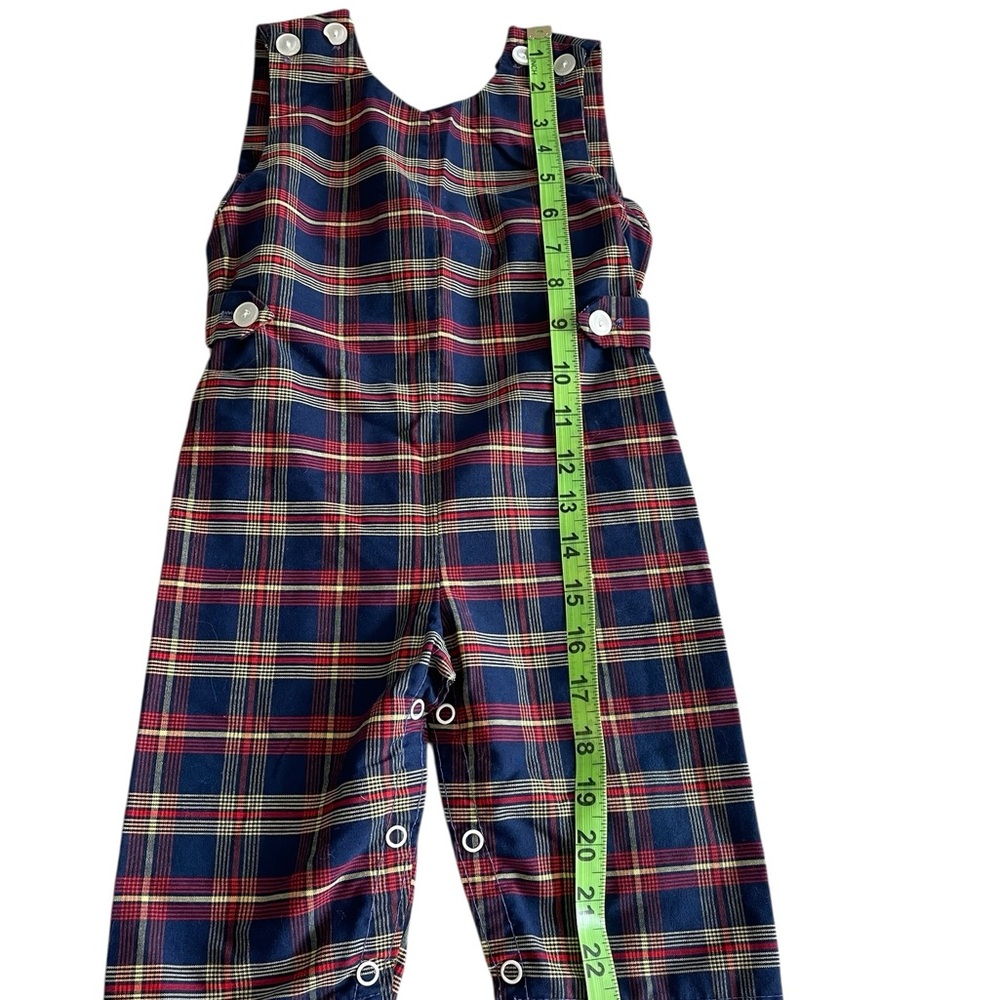 Vintage Toddle Time Penneys Plaid Kids Overalls Size 1 - Picture 5 of 8